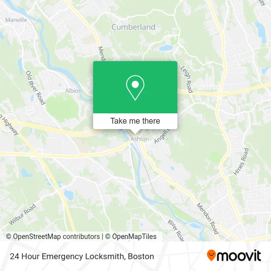 24 Hour Emergency Locksmith map