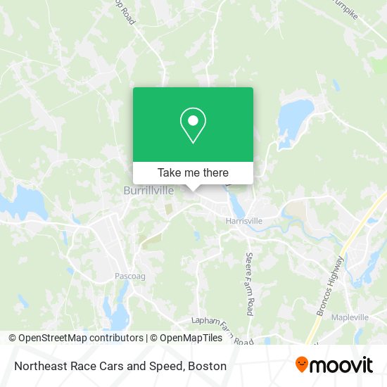 Northeast Race Cars and Speed map