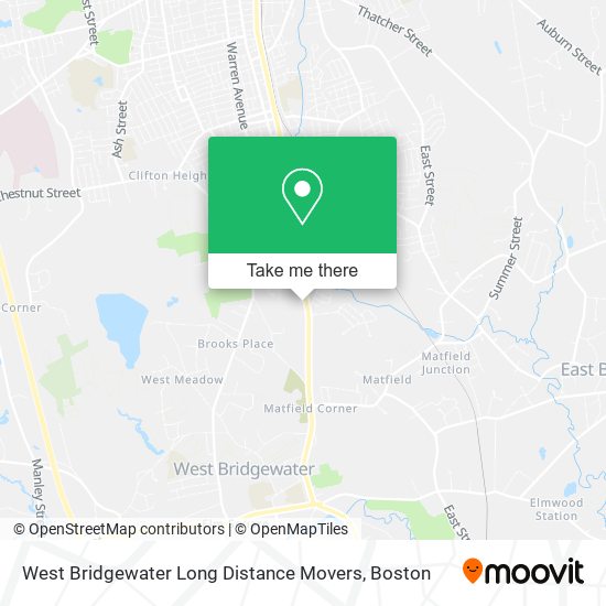 West Bridgewater Long Distance Movers map