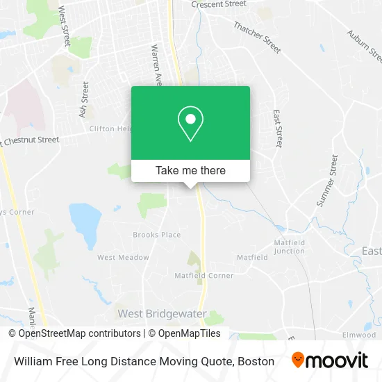 William Free Long Distance Moving Quote map