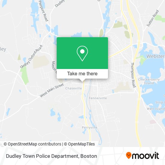 Dudley Town Police Department map