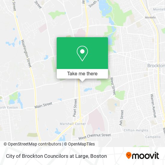 City of Brockton Councilors at Large map