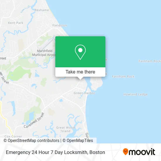 Emergency 24 Hour 7 Day Locksmith map