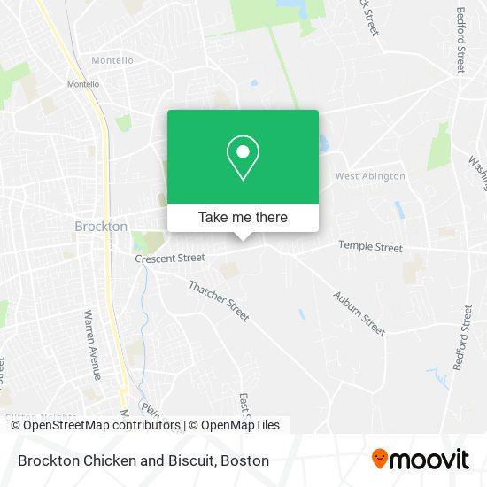 Brockton Chicken and Biscuit map
