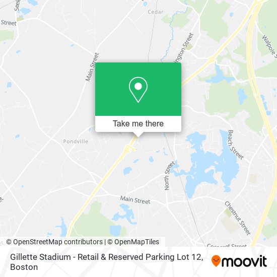 Gillette Stadium - Retail & Reserved Parking Lot 12 map