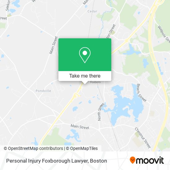 Mapa de Personal Injury Foxborough Lawyer