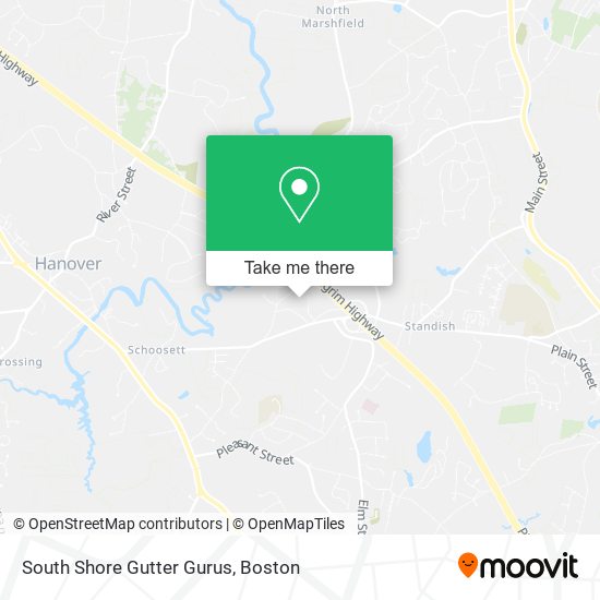 South Shore Gutter Gurus map