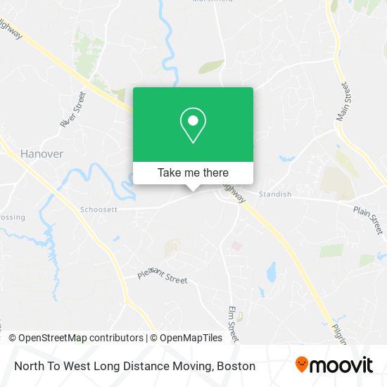 Mapa de North To West Long Distance Moving