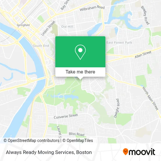 Always Ready Moving Services map