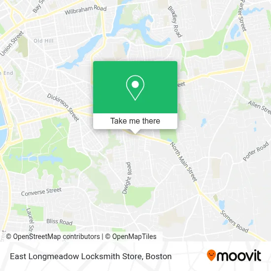 East Longmeadow Locksmith Store map