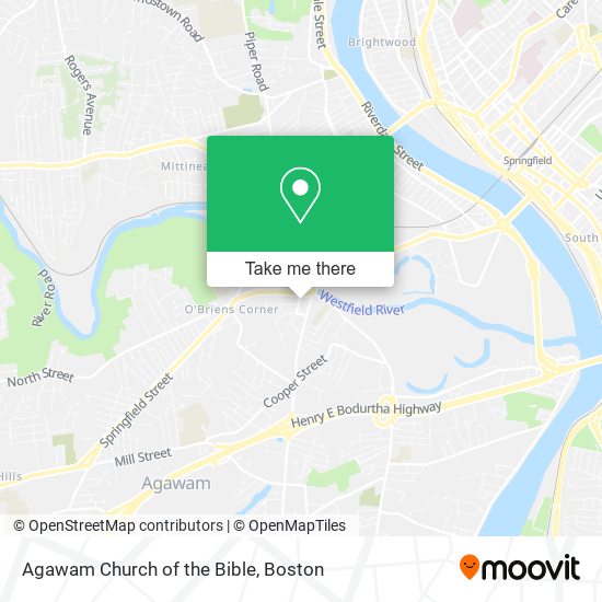 Agawam Church of the Bible map