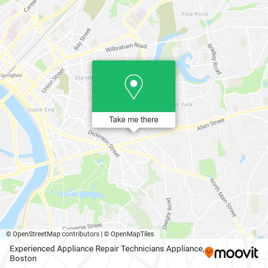 Mapa de Experienced Appliance Repair Technicians Appliance
