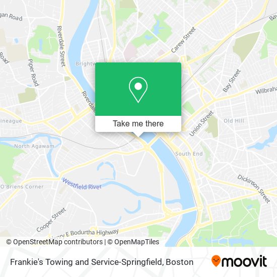 Frankie's Towing and Service-Springfield map