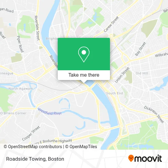 Roadside Towing map