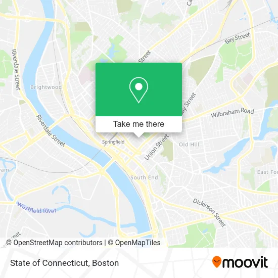 State of Connecticut map