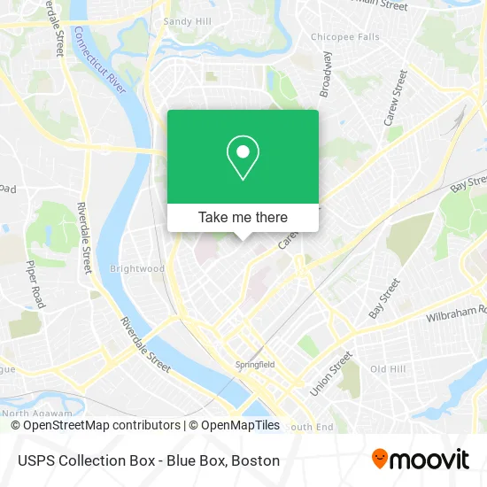 USPS Collection Box - Blue Box map