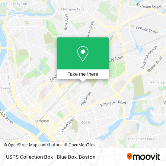 USPS Collection Box - Blue Box map