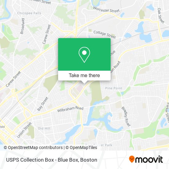 USPS Collection Box - Blue Box map