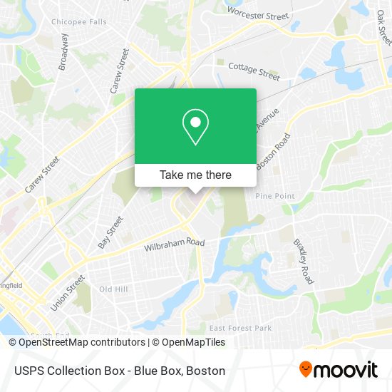 USPS Collection Box - Blue Box map