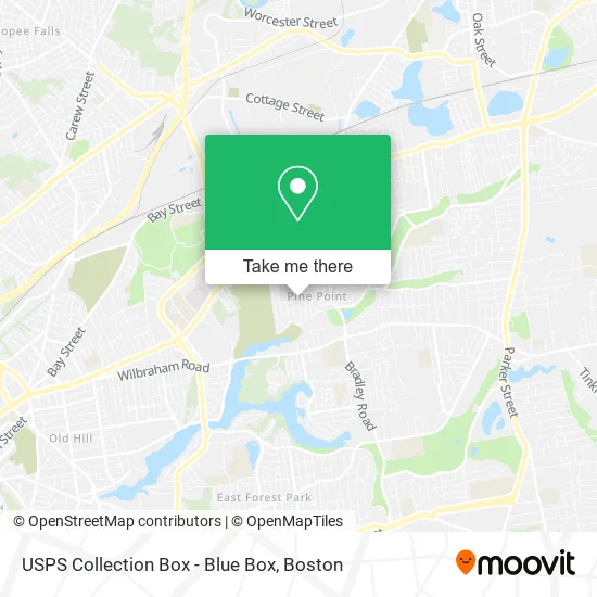USPS Collection Box - Blue Box map