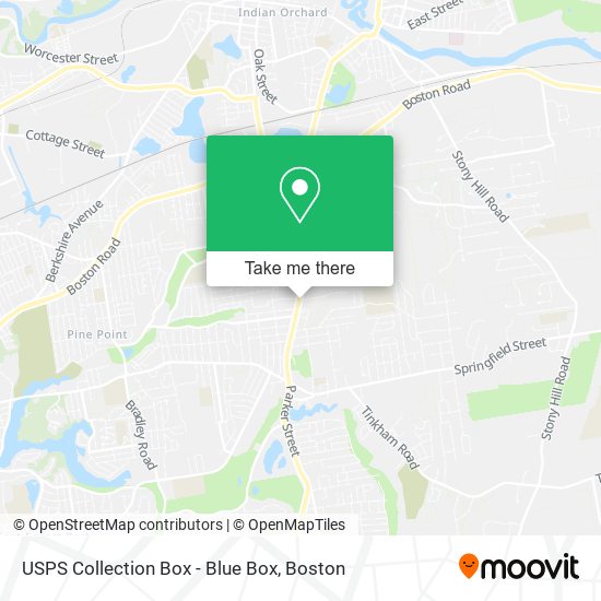 USPS Collection Box - Blue Box map