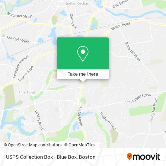 Mapa de USPS Collection Box - Blue Box