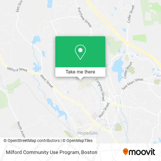 Mapa de Milford Community Use Program
