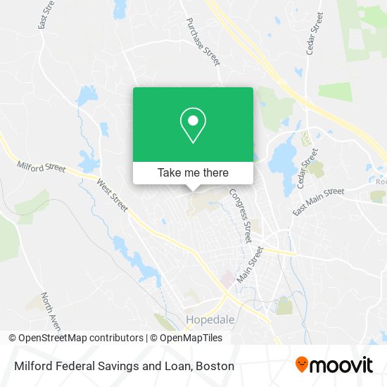 Mapa de Milford Federal Savings and Loan