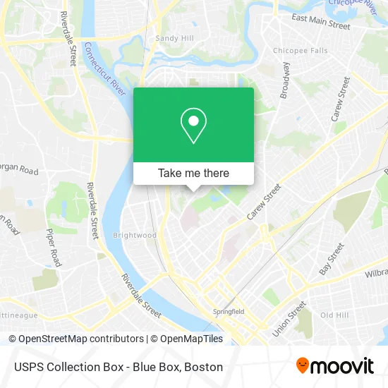 USPS Collection Box - Blue Box map