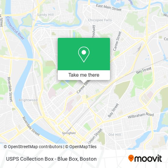 USPS Collection Box - Blue Box map