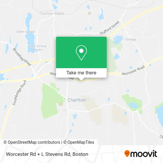 Worcester Rd + L Stevens Rd map