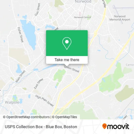 USPS Collection Box - Blue Box map