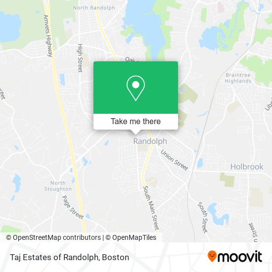 Taj Estates of Randolph map