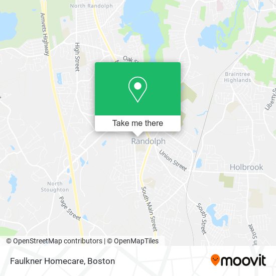 Faulkner Homecare map