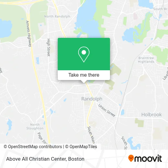 Above All Christian Center map