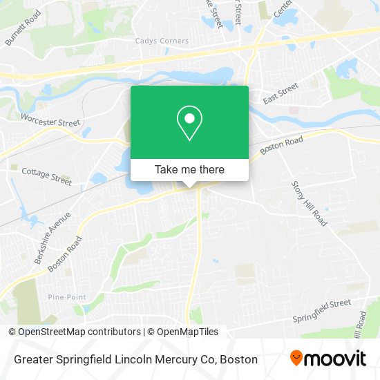 Greater Springfield Lincoln Mercury Co map