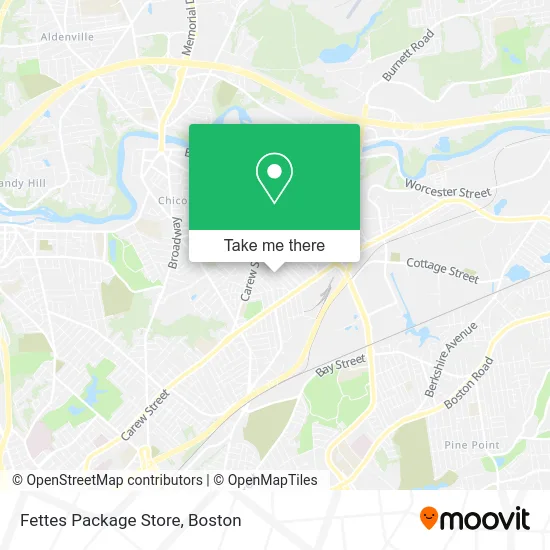 Fettes Package Store map