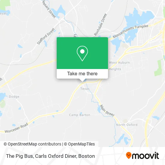 Mapa de The Pig Bus, Carls Oxford Diner
