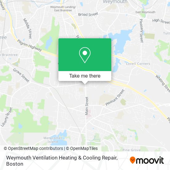 Weymouth Ventilation Heating & Cooling Repair map