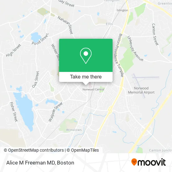 Alice M Freeman MD map