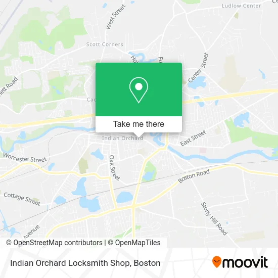 Indian Orchard Locksmith Shop map