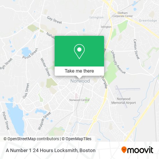 A Number 1 24 Hours Locksmith map
