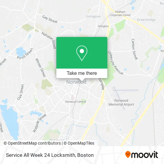 Service All Week 24 Locksmith map