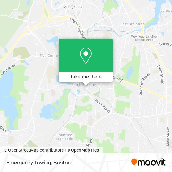 Emergency Towing map