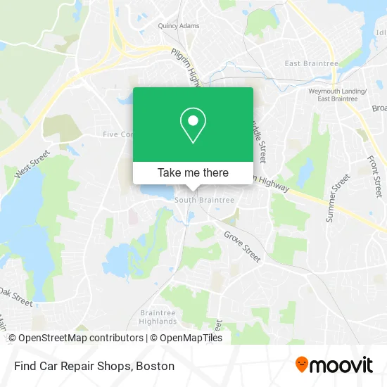 Mapa de Find Car Repair Shops