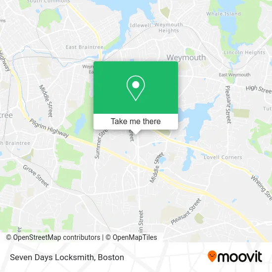 Seven Days Locksmith map