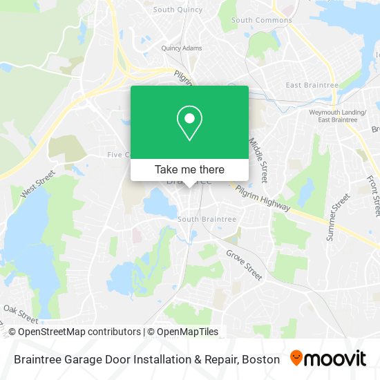 Braintree Garage Door Installation & Repair map