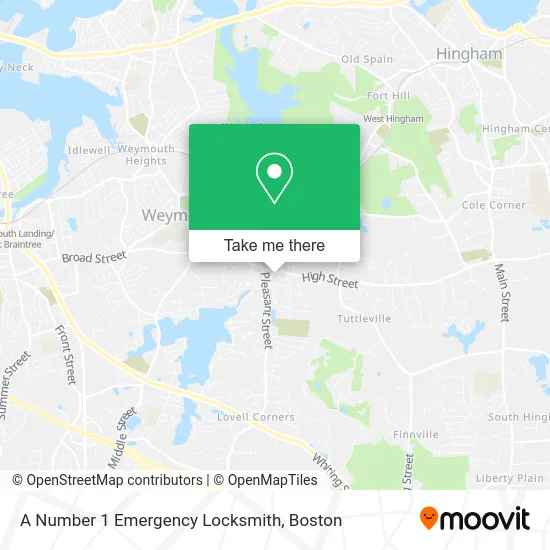 A Number 1 Emergency Locksmith map