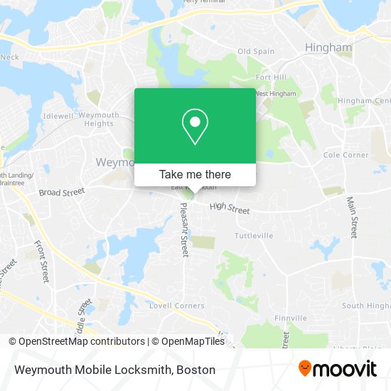 Weymouth Mobile Locksmith map