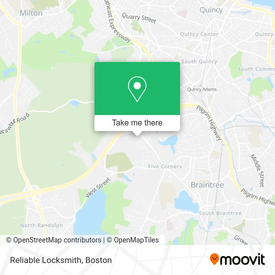 Reliable Locksmith map
